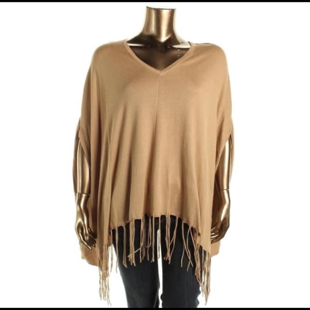 Michael Kors tan women’s poncho style top, NWOT